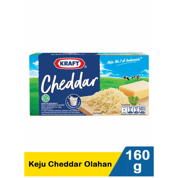 Keju Cheddar Olahan 160G Kraft