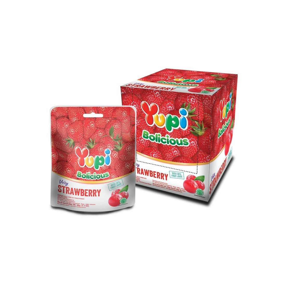 Yupi 40G Bolicious Strawberry