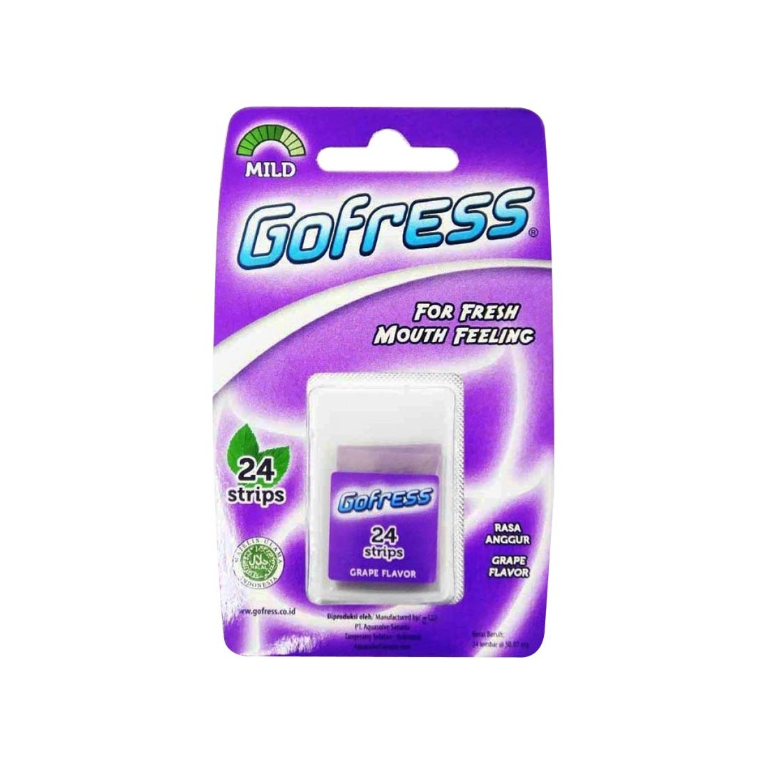 Go Fress Refreshing Oral Care Strips 24 Grape