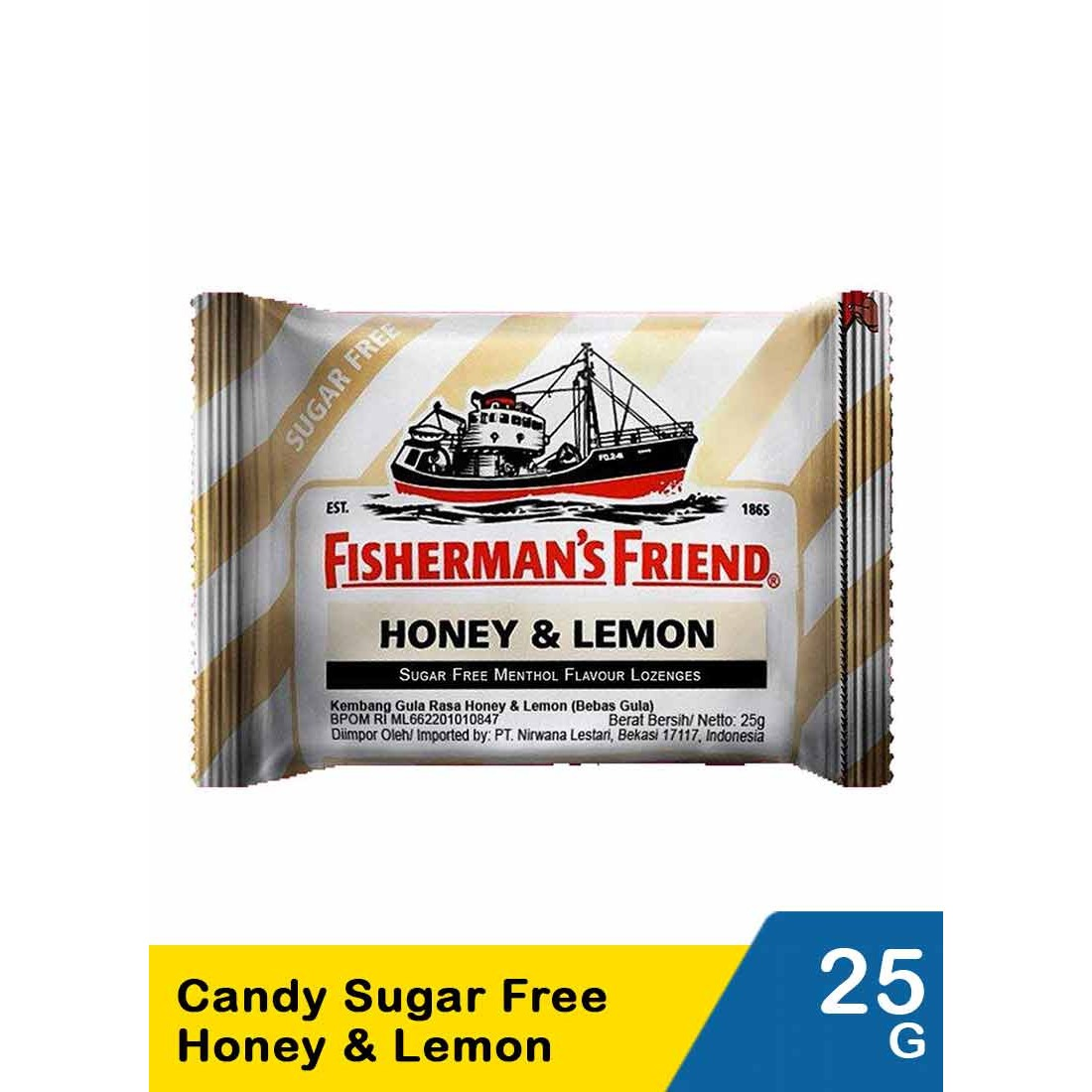 Fishermans 25G Candy Sugar Free Honey & Lemon