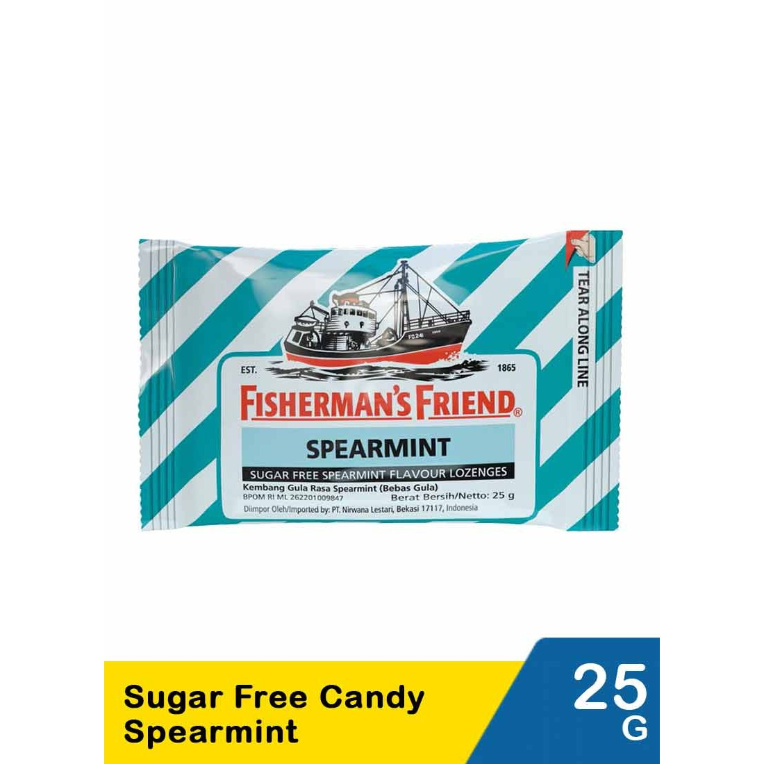 Fishermans 25G Candy Sugar Free Spearmint
