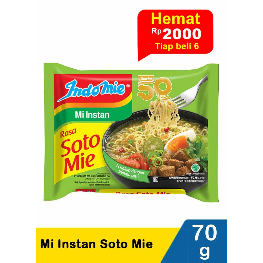Indomie 70G Mi Instan Soto Mie