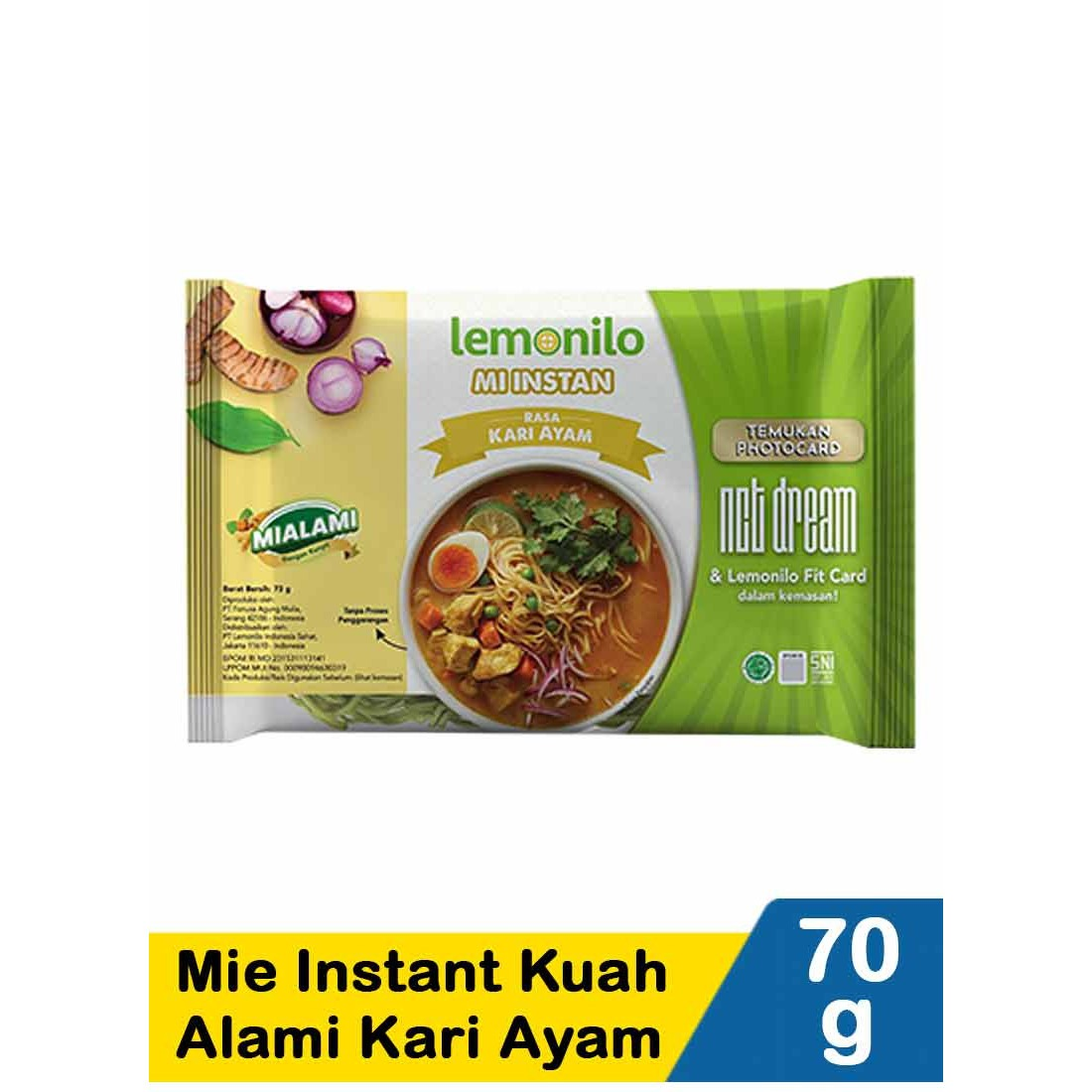 Lemonilo 70G Mie Instant Kuah Alami Kari Ayam