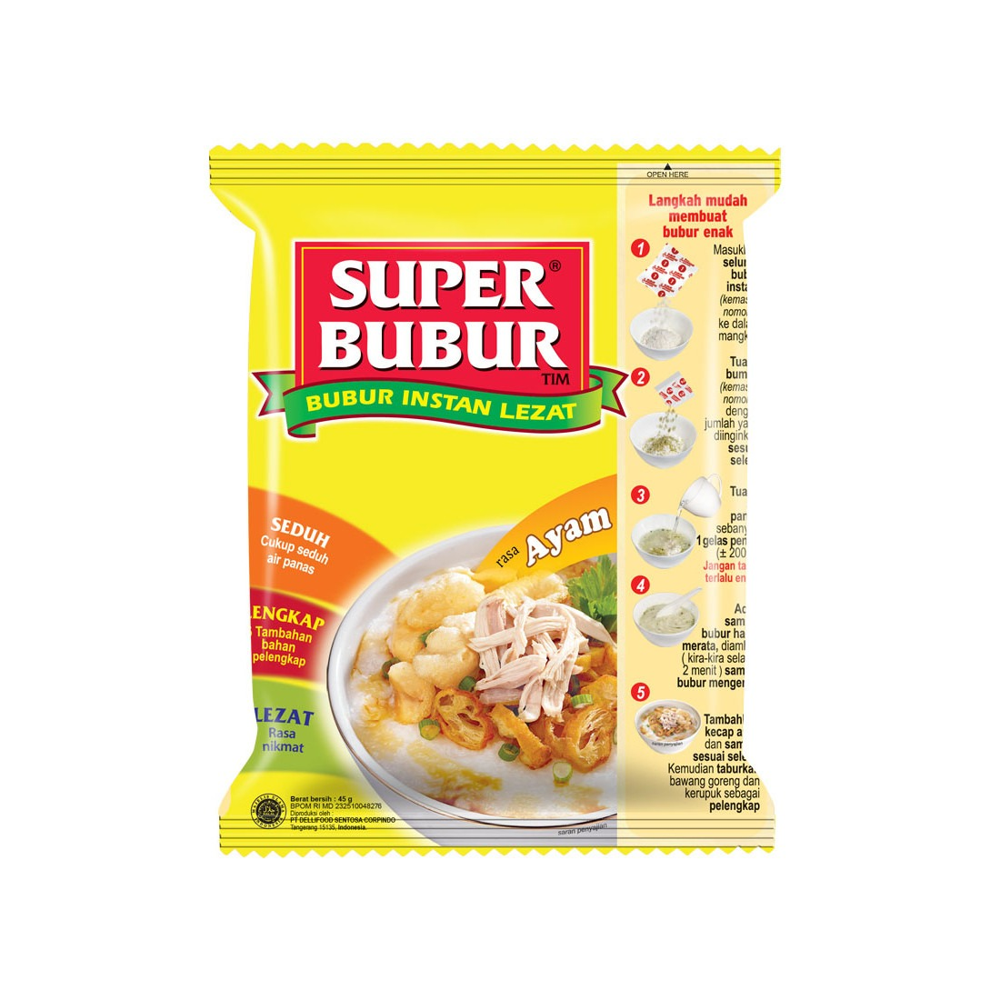 Super Bubur 45G Instant Bergizi Ayam