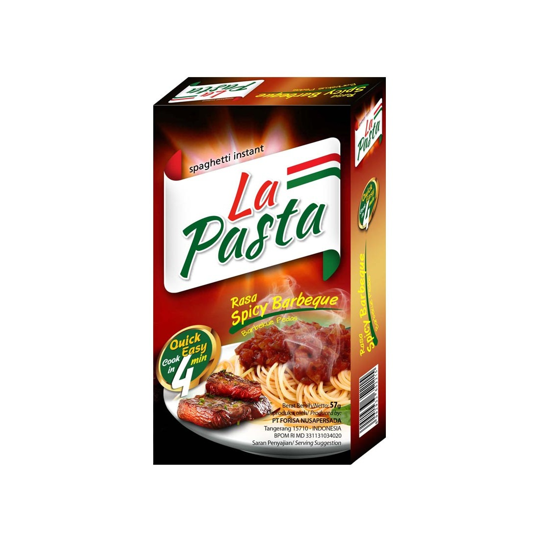 La Pasta 57G Spaghetti Instant Spicy Barbeque