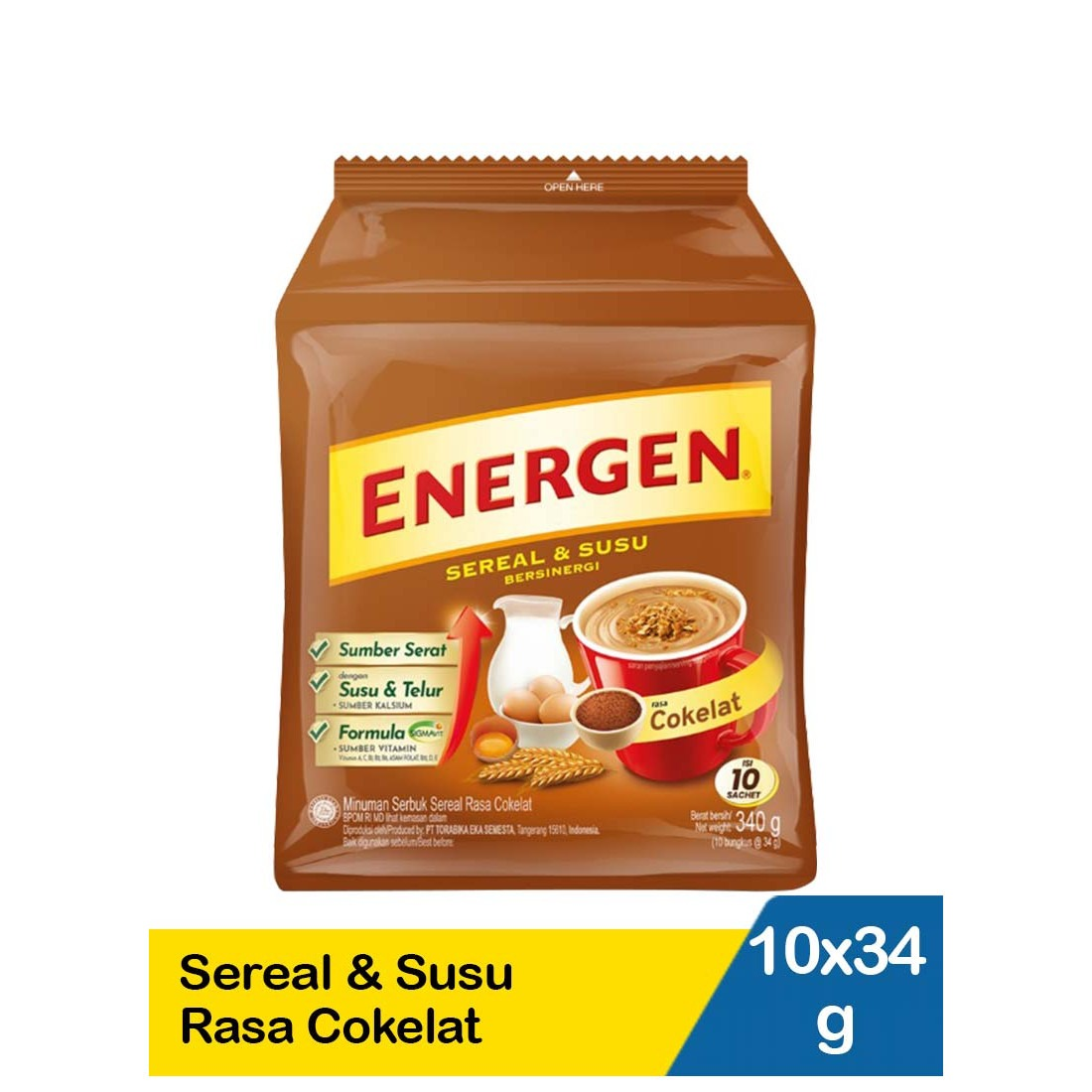 Energen 10X34g Sereal & Susu Cokelat