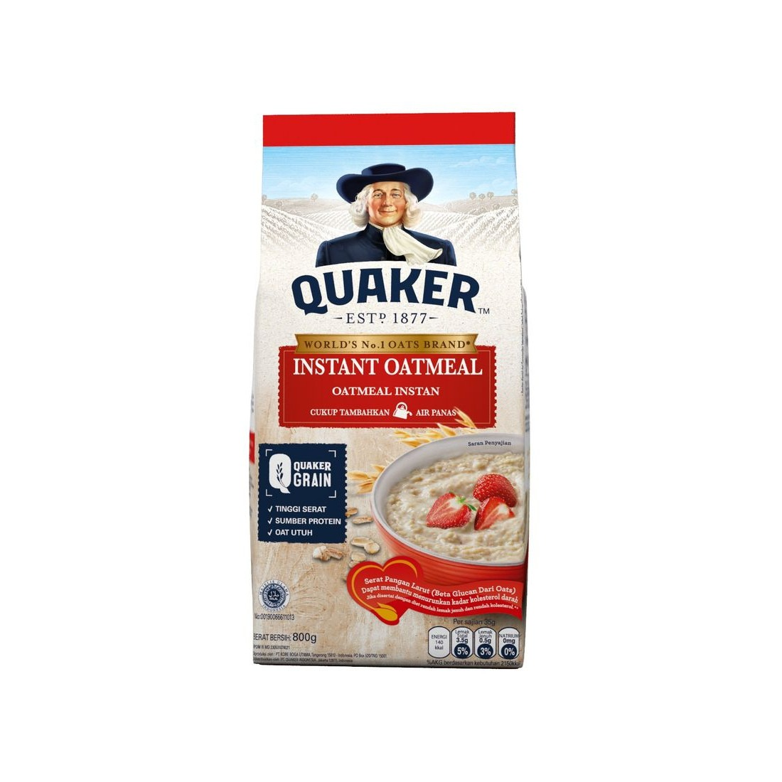 Quaker 800G Oatmeal Instant Merah