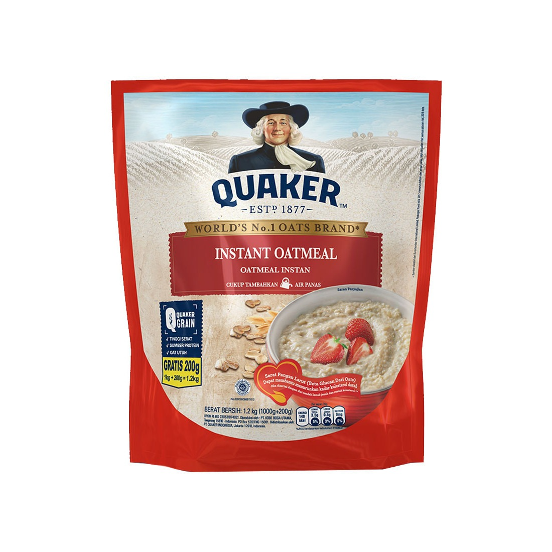 Quaker 1.2Kg Instant Oatmeal Merah